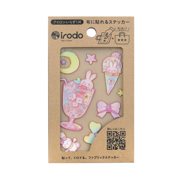 Irodo Fabric Transfer Sticker Set of 2 - Mint Bear & Pink Rabbit