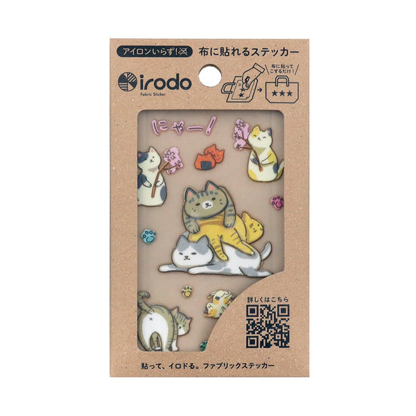Irodo Fabric Transfer Sticker Set of 2 - Cat Collection