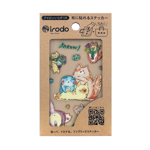Irodo Fabric Transfer Sticker Set of 2 - Cat Collection