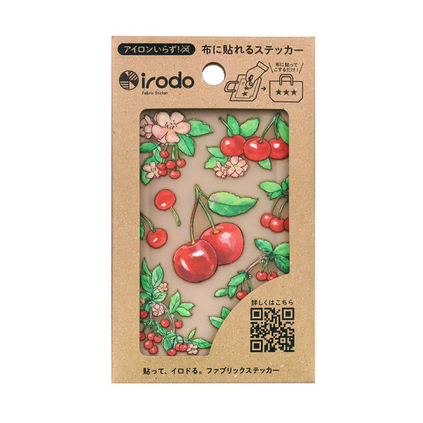Irodo Fabric Transfer Sticker Set of 2 - Strawberry & Cherry