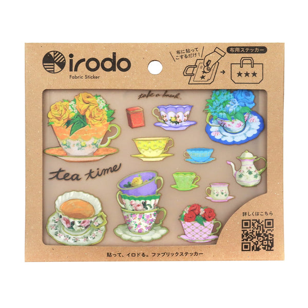 Irodo Fabric Transfer Sticker Set of 2 - Tea Cup & Candy