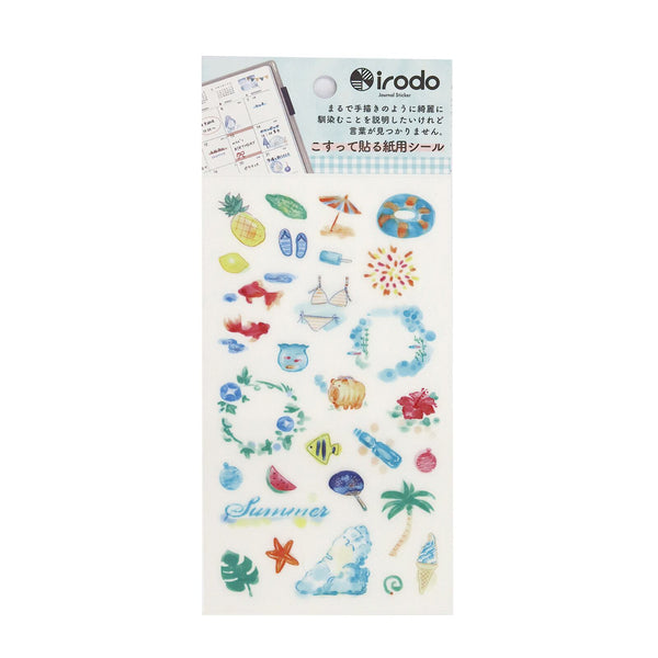 Irodo Paper Transfer Sticker Sheet Set of 4 - Four Seasons Spring, Summer, Autumn & Winter