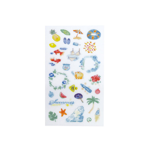 Irodo Paper Transfer Sticker Sheet Set of 4 - Four Seasons Spring, Summer, Autumn & Winter