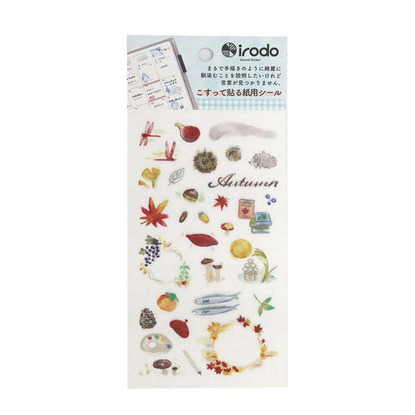Irodo Paper Transfer Sticker Sheet Set of 4 - Four Seasons Spring, Summer, Autumn & Winter