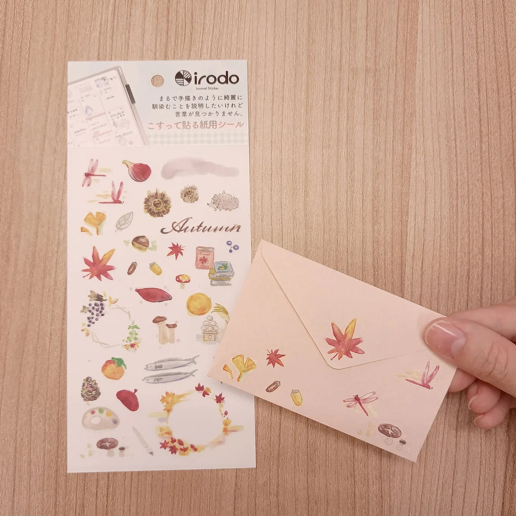Fall Stickers Transfer Irodo Paper Transfer Stickers - Autumn 90502 – Papermind Stationery