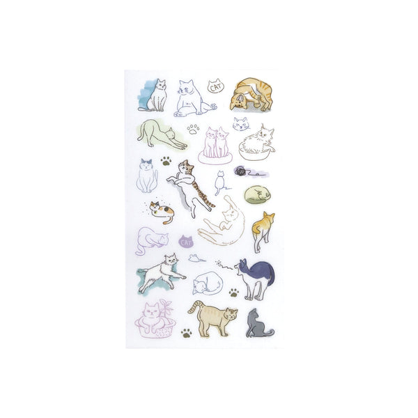 Irodo Paper Transfer Stickers - Cat Assorted