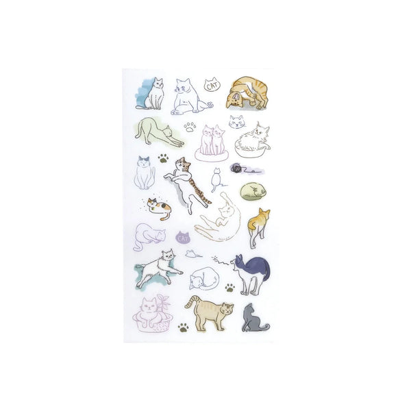 Irodo Paper Transfer Stickers - Cat Assorted 90506 | papermindstationery.com