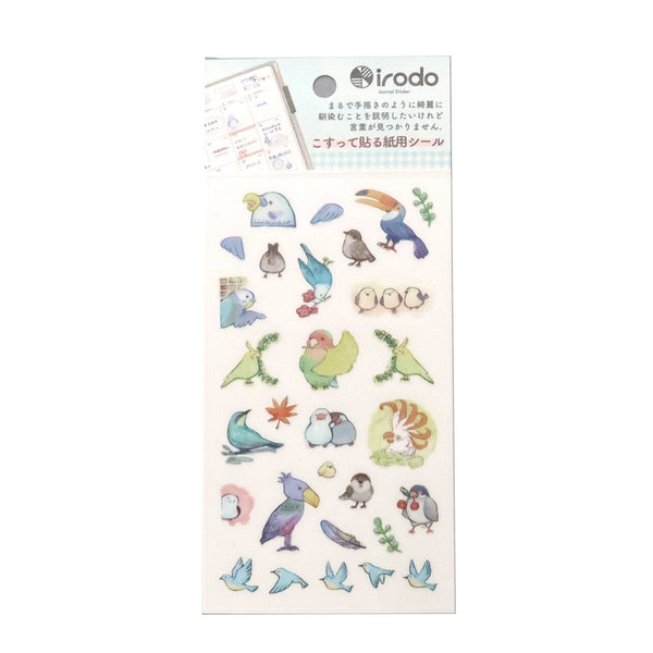 Irodo Paper Transfer Stickers 90520 add the lovely birds into your journal book