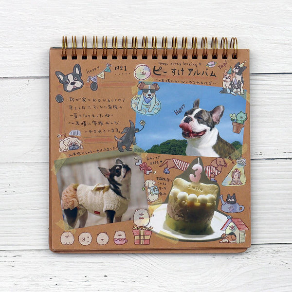 Irodo Paper Transfer Sticker Sheet Set of 4 - Animal Decor Cat, Dog, Bird & Square Decor