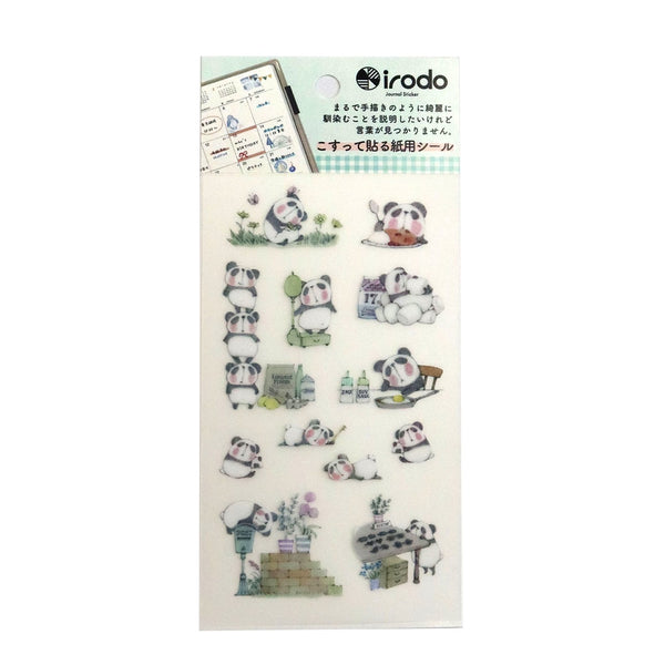 Irodo Paper Transfer Stickers - Cutie Panda 90532