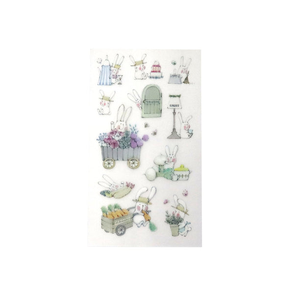 Irodo Paper Transfer Stickers - White Rabbit 