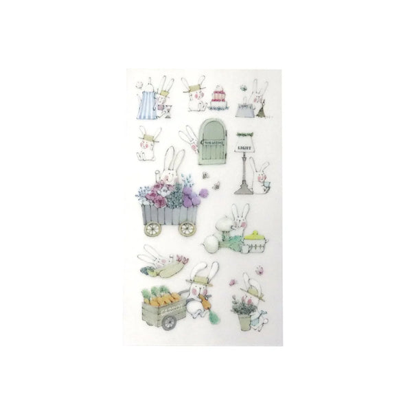 Irodo Paper Transfer Stickers - White Rabbit 90533 | papermindstationery.com