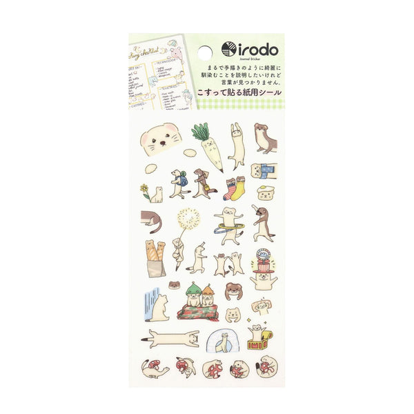 Irodo Paper Transfer Stickers - Ermine オコジョ 90548
