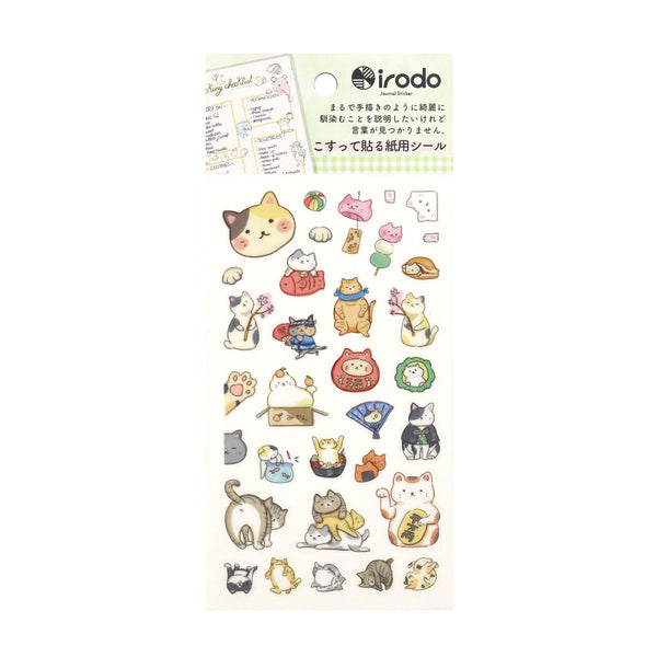 Irodo Paper Transfer Stickers - Cute Cat 90551 for scrapbooking