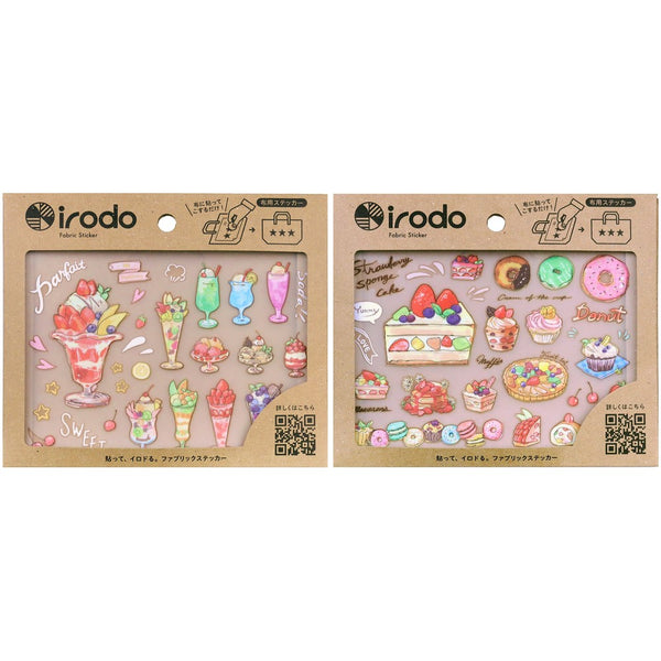 Irodo Fabric Transfer Sticker Set of 2 - Parfait & Cake