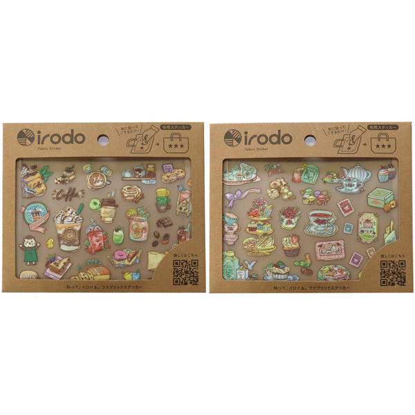 Irodo Fabric Transfer Sticker Set of 2 - Cafe & Tea Party