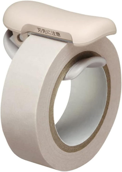 Kokuyo Calcut Clip Type 20-25mm Tape Cutter - Pastel Brown TSM401LS