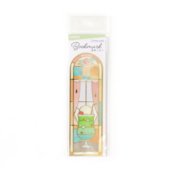 Kamiiso SAIEN Transparent Bookmark - Cream Soda (Pack of 10) | papermindstationery.com