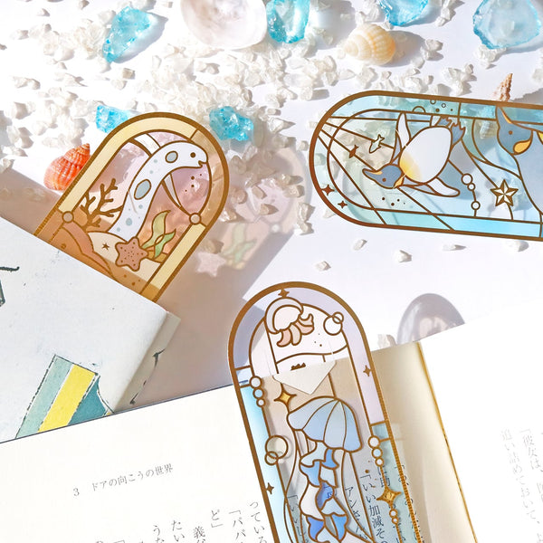 Kamiiso Transparent Bookmark - Jellyfish (Pack of 10) | papermindstationery.com