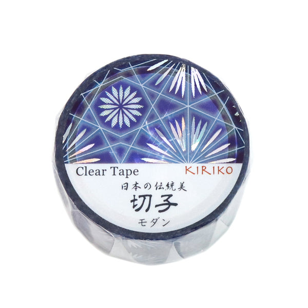 Kamiiso Japanese Traditional Beauty Kiriko (KIRIKO) Clear Tape - Modern, 20mm x 3m roll, Hologram Foil (Pack of 10) | papermindstationery.com