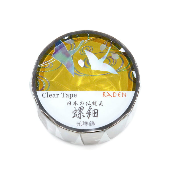 Kamiiso 20mm Clear Tape Traditional Japanese Beauty - Raden by Korin Tsuru (Pack of 10) | papermindstationery.com