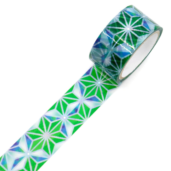 Kamiiso 20mm Clear Tape Traditional Japanese Beauty - Raden Hemp Leaf (Pack of 10) | papermindstationery.com