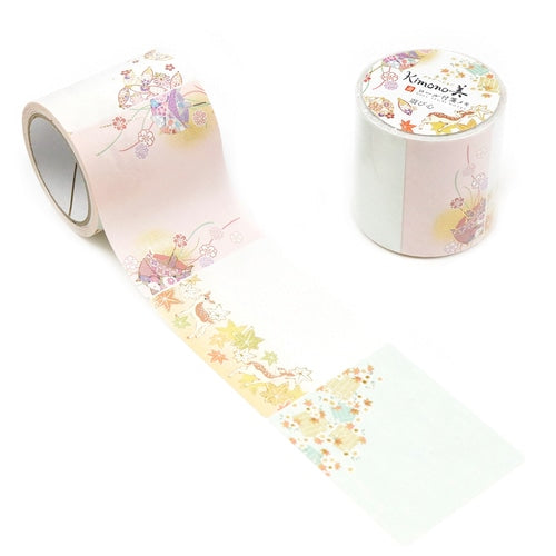 Kimono Beauty Roll Sticky Notes - Cherry Blossom (Ouka) Gold Foil Gradient (Pack of 10) | papermindstationery.com