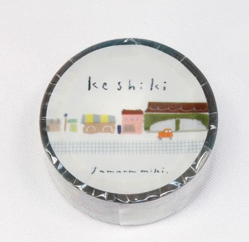 Kamiiso Miki Tamura Clear Tape - Keshiki (Scenery), 15mm x 3m roll
