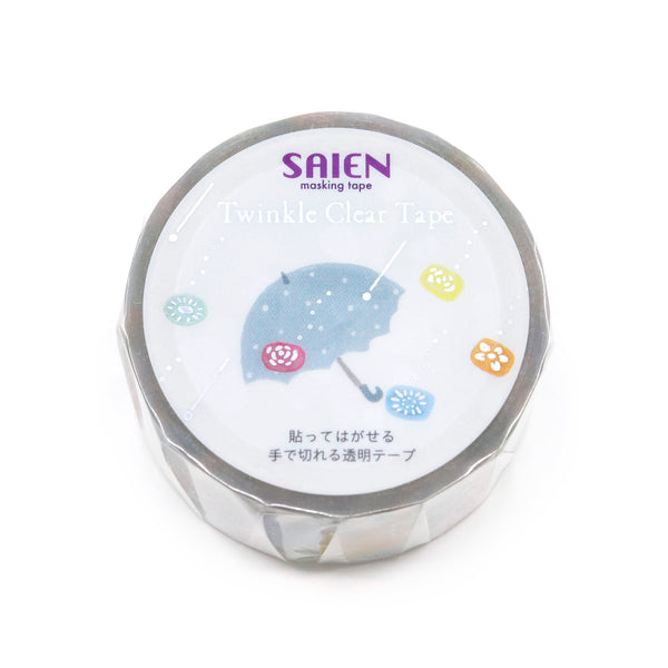 Kamiiso Saien 20mm Twinkle Clear Tape - Rain and Candy (Pack of 10) | papermindstationery.com