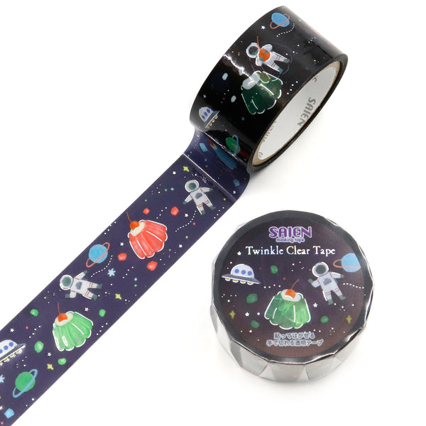 Kamiiso Saien 20mm Twinkle Clear Tape - Planet Jelly (Pack of 10) | papermindstationery.com