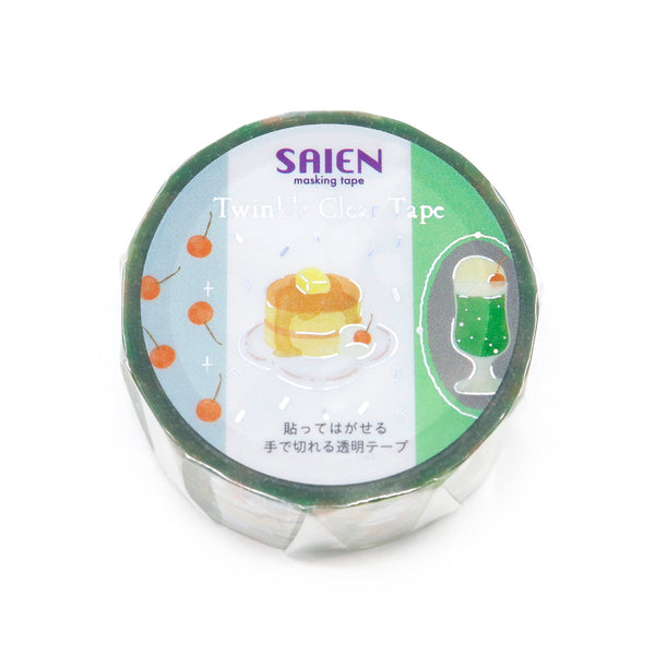 Kamiiso Saien 20mm Twinkle Clear Tape - Café Cherry (Pack of 10) | papermindstationery.com