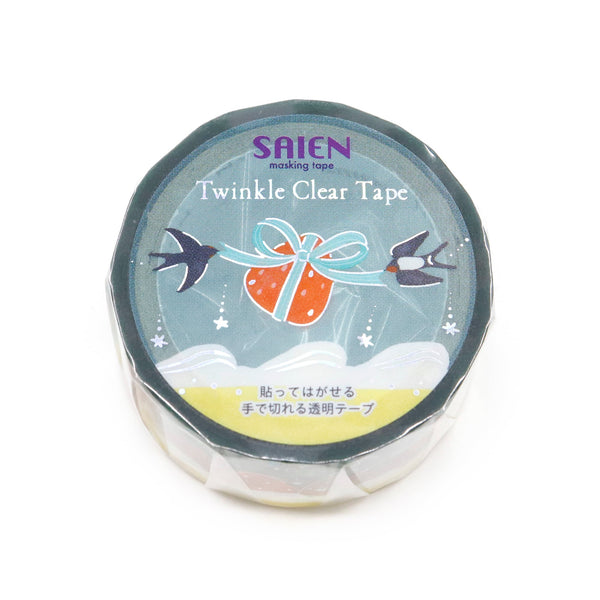 Kamiiso Saien 20mm Twinkle Clear Tape - Carried by a Swallow (Pack of 10) | papermindstationery.com