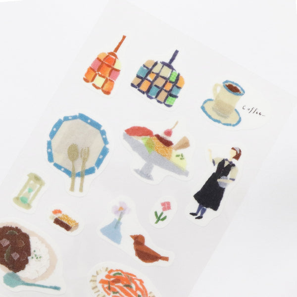 Kamiiso Miki Tamura Masking Stickers - Parlor (Pack of 10) | papermindstationery.com