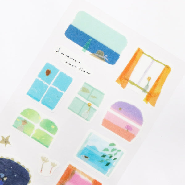 Kamiiso Miki Tamura Masking Stickers - Windows (Pack of 10) | papermindstationery.com