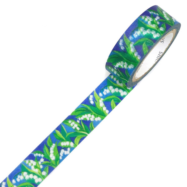 Kamiiso SAIEN Washi Masking Tape - Lily of the Valley, 15mm x 7m roll