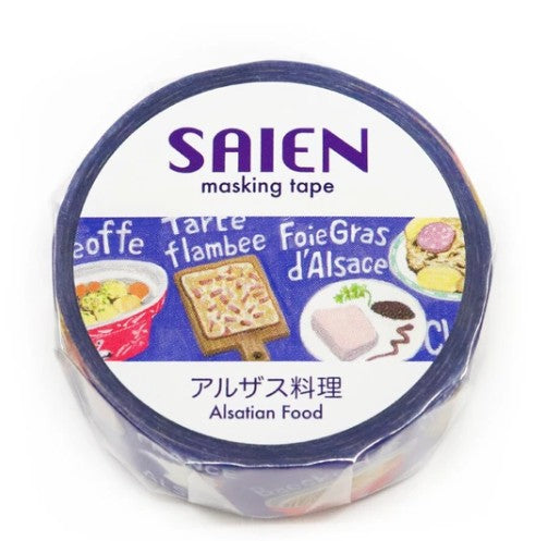 Kamiiso SAIEN Masking Tape - Alsatian Food, 15mm x 7m | Papermind Stationery