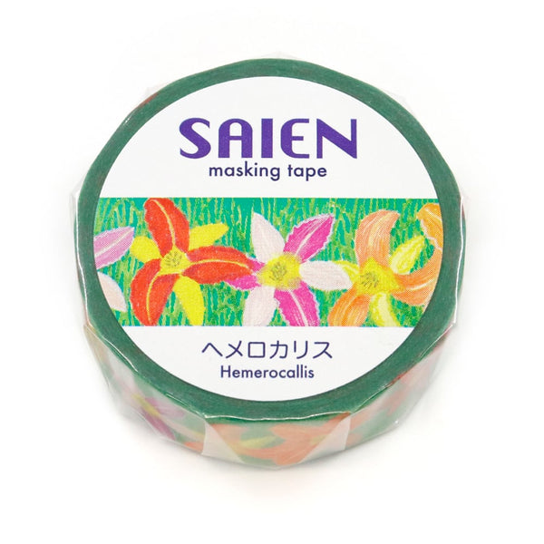 Kamiiso Saien 15mm Washi Tape - Hemerocallis (Pack of 10) | papermindstationery.com