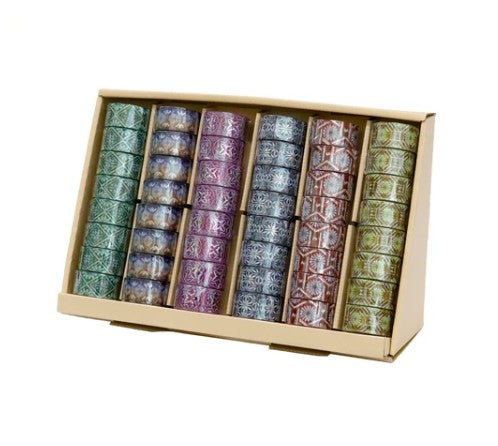 Kamiiso Japanese Traditional Beauty Kiriko (KIRIKO) Clear Tape - Display Set of 6 Designs