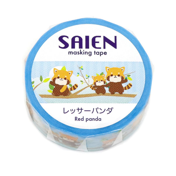 Kamiiso SAIEN Washi Masking Tape - Red Panda, 15mm x 7m roll