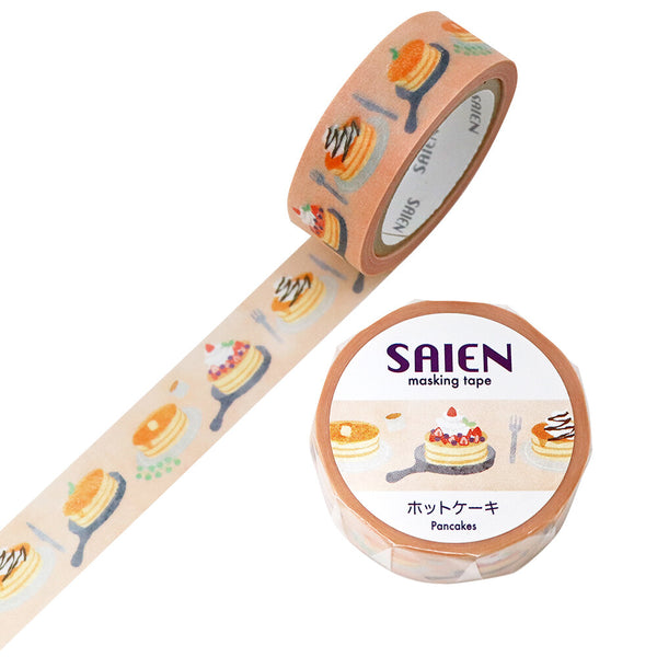 Kamiiso 15mm Washi Tape Set of 2 - Animal Bakery & Pancake