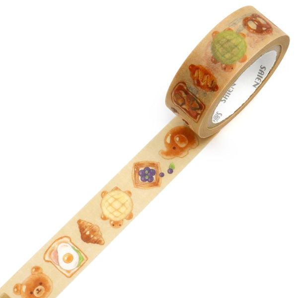 Kamiiso Saien 15mm Washi Tape - Animal Bread (Pack of 10) | papermindstationery.com