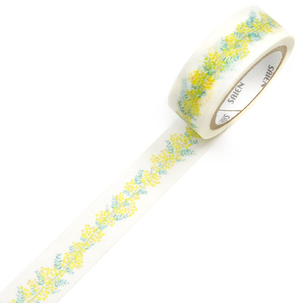 Kamiiso Saien 15mm Washi Tape - Sunny Mimosa (Pack of 10) | papermindstationery.com
