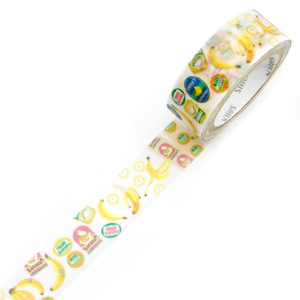 Kamiiso SAIEN Masking Tape - Banana, 15mm x 7m roll