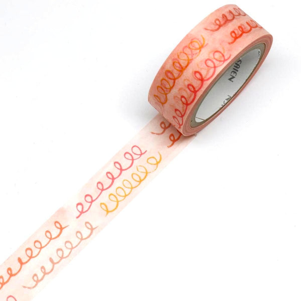 Kamiiso Miki Tamura Washi Masking Tape - Chigiri-e 5-Color Set: Moyo