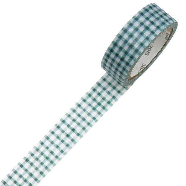 Kamiiso SAIEN Washi Masking Tape - Cream Soda 3 Designs, 15mm x 7m roll
