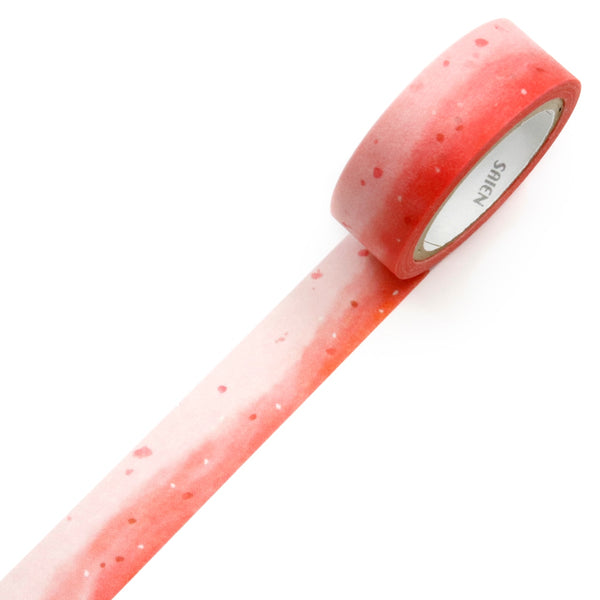 Kamiiso SAIEN Masking Tape - Strawberry Milk 3 Designs, 15mm x 7m roll (Pack of 10) | papermindstationery.com