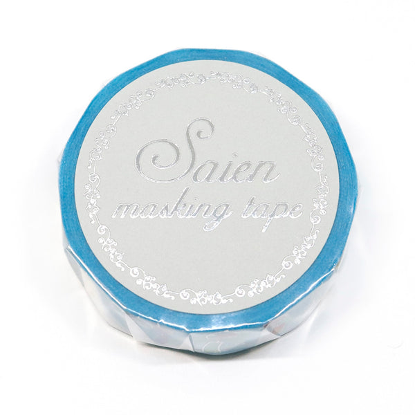Kamiiso SAIEN Washi Masking Tape - Furin (Wind Chime), Silver Foil, 15mm x 7m roll
