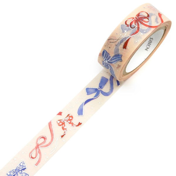 Kamiiso Saien 15mm Washi Tape - Glittery Ribbon (Pack of 10) | papermindstationery.com