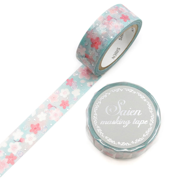 Kamiiso 15mm Washi Tape Set of 2 - Hamster Daifuku & Cherry Blossom