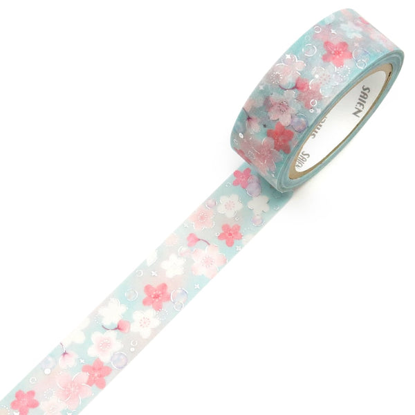 Kamiiso Saien 15mm Washi Tape - Sakura Bubble (Pack of 10) | papermindstationery.com